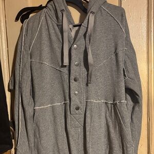 Free People cute gray sweatsuit jumpsuit sz large. Super nice & comfy